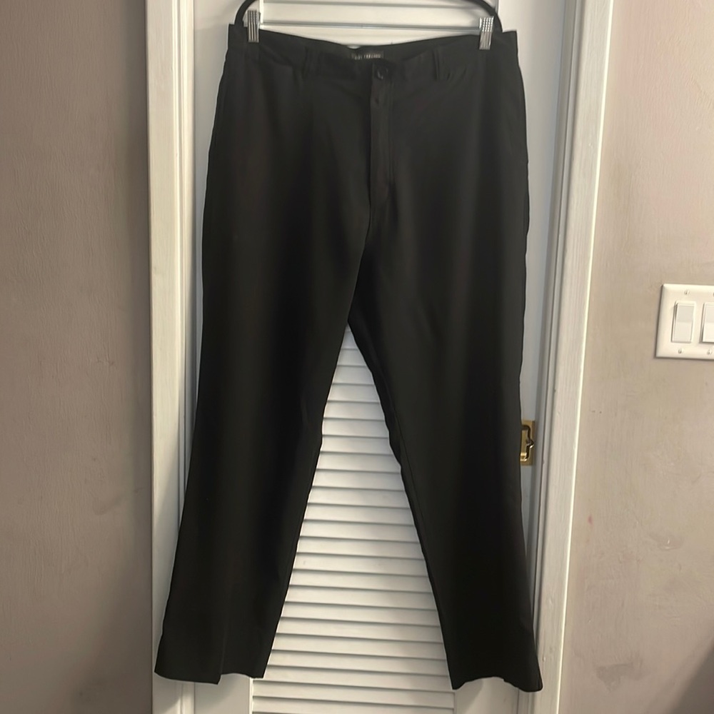 Gut Feeling Black Flat Front Y2K “Going Out” Pants; 36”x31”;Good preloved cond.